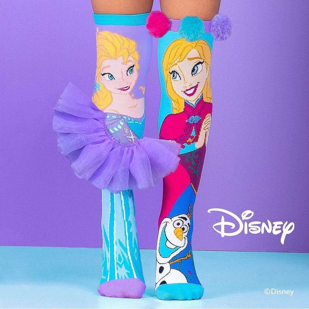 Disney Frozen Themed Let it Go Tutu Girls Kids Knee-High 3D Socks NWT